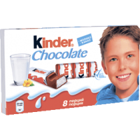 Шоколад молочный Kinder Chocolate с молочной начинкой 8 шт, 100 г