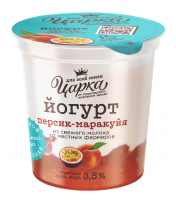 Йогурт ''Царка'' с персиком и маракуйей 3,5%, 400 г
