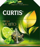 Чай ''Curtis'' Fresh Mojito зеленый мохито в пирамидках, 20 шт