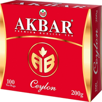 Чай ''Akbar'' Ceylon черный в пакетиках, 100 шт