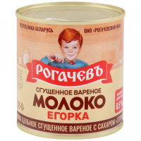 Молоко сгущенное ''Рогачевъ'' Егорка вареное с сахаром 8,5%, 360 г
