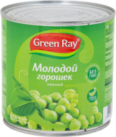 Горошек ''Green Ray'' зеленый деликатесный, 400 г