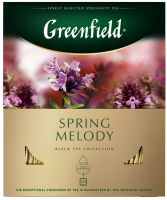Чай ''Greenfield'' Spring Melody с ароматом фруктов и душистых трав, в пакетиках, 100x1,5 г