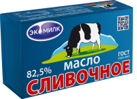 Масло сливочное ГОСТ высший сорт Экомилк 82,5%, 380 г 