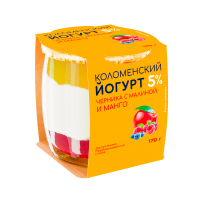 Йогурт ''Коломенское молоко'' черника-Малина-Манго 5%, 170 г