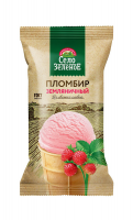 Мороженое ''Село Зеленое'' Пломбир земляничный, 15%, 70 г