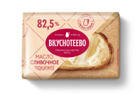 Масло сливочное ''Вкуснотеево'' Традиционное, 82,5%, 200 г