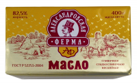 Масло сливочное Александровская ферма 82,5%, 400 г