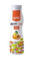 Йогурт питьевой Хуторок груша-персик; малина-черника; клубника; злаки 1,5%, 260 г