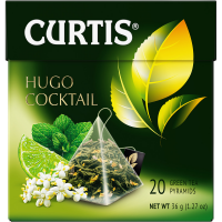 Чай зеленый ''Curtis'' Hugo Cocktail, пирамидки, 20х1,8/1,7 г