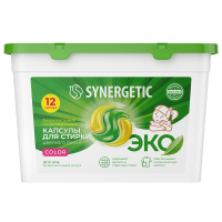 Капсулы для стирки ''Synergetic'' Color, 12х15 г, 180 г