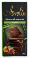 Шоколад молочный ''Amelie'' Фундук, 100 г