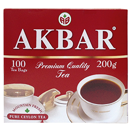 Чай ''Akbar'' черный в пакетиках, 100 шт