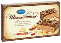 Торт ''Коломенское'' Шоколадница вафельный с арахисом, 430 г